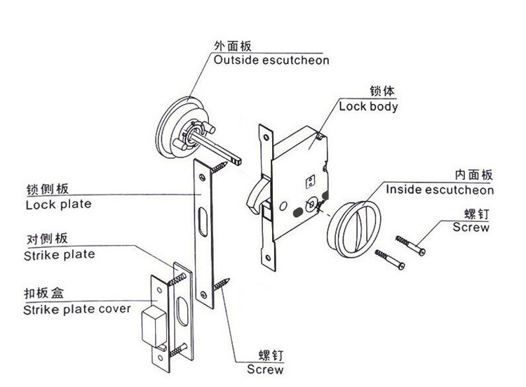 榴莲视频网站榴莲视频黄色网站RSL-610BK 室内移门拧手锁