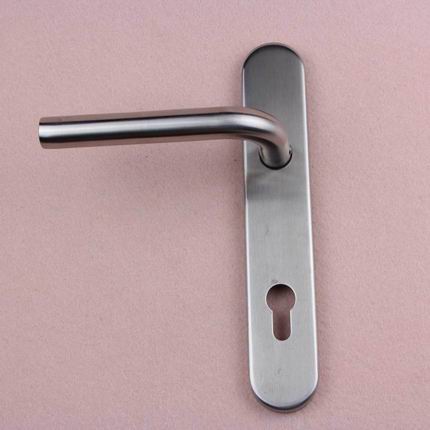 Top quality narrow door stainless steel door Handle with plate